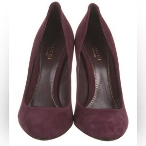 Gucci Women's Deep Purple Suede Heels